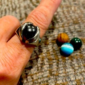 Orbis ring in sterling silver. Stamped 925.